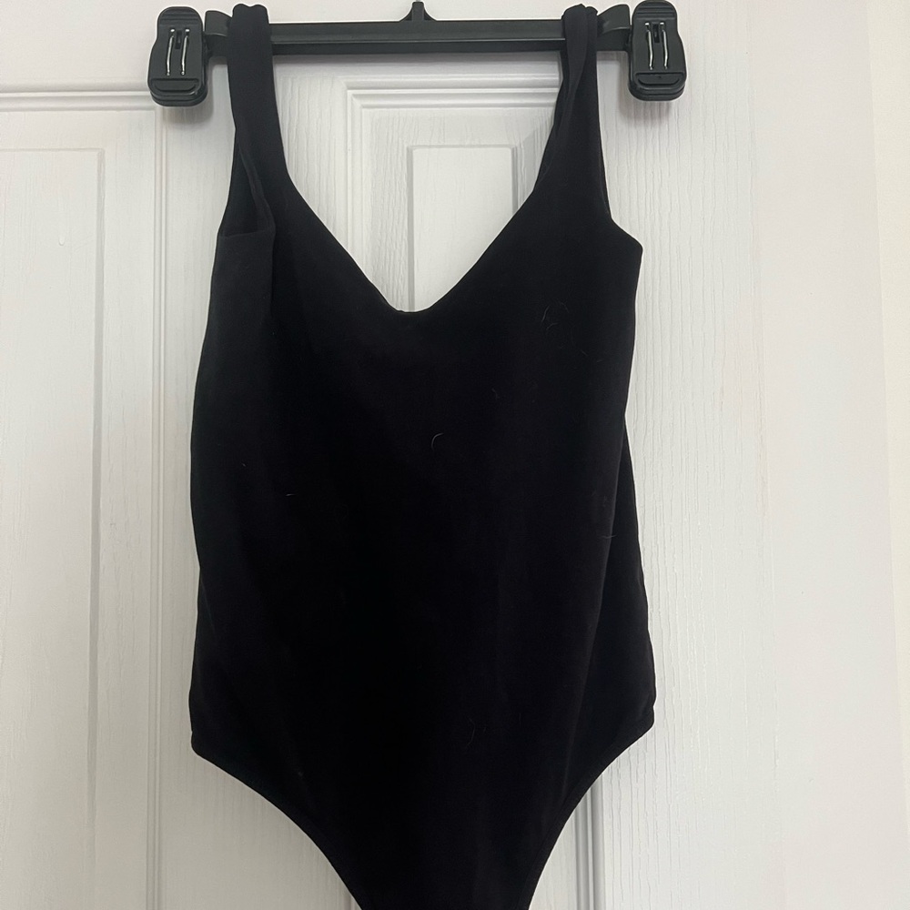 Free People Black Bodysuit